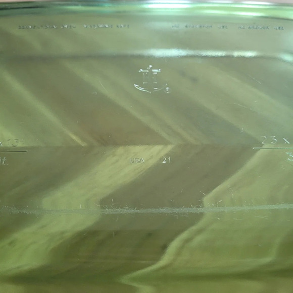 Vintage Anchor Hocking Green  Glass Casserole Baking Dish 3 QT USA 21 - Picture 4 of 8